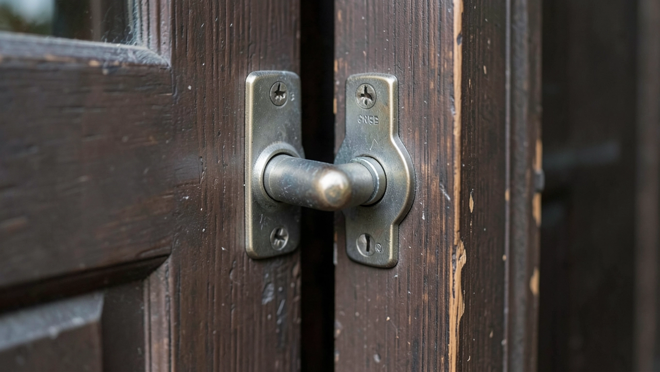 Rygle i bolce w budowie zamka drzwiowego