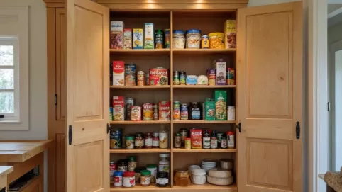 Drzwi do spiżarni z płyty meblowej