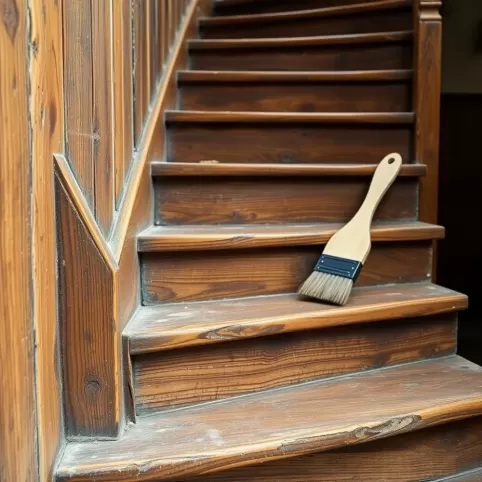 jak wyremontować stare drewniane schody