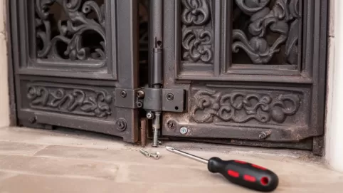 Jak zdjąć drzwiczki w kominku