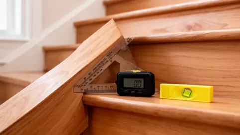 jak zmierzyć kąt schodów