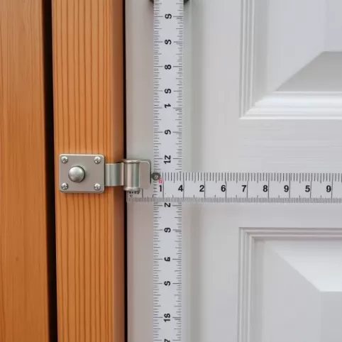 Jak zmierzyć rozstaw zawiasów w drzwiach