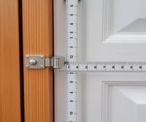 Jak zmierzyć rozstaw zawiasów w drzwiach